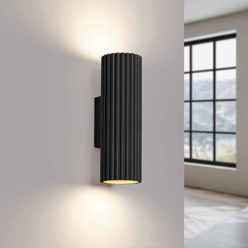 Iluminação de parede KARBON 2xGU10/10W/230V preto