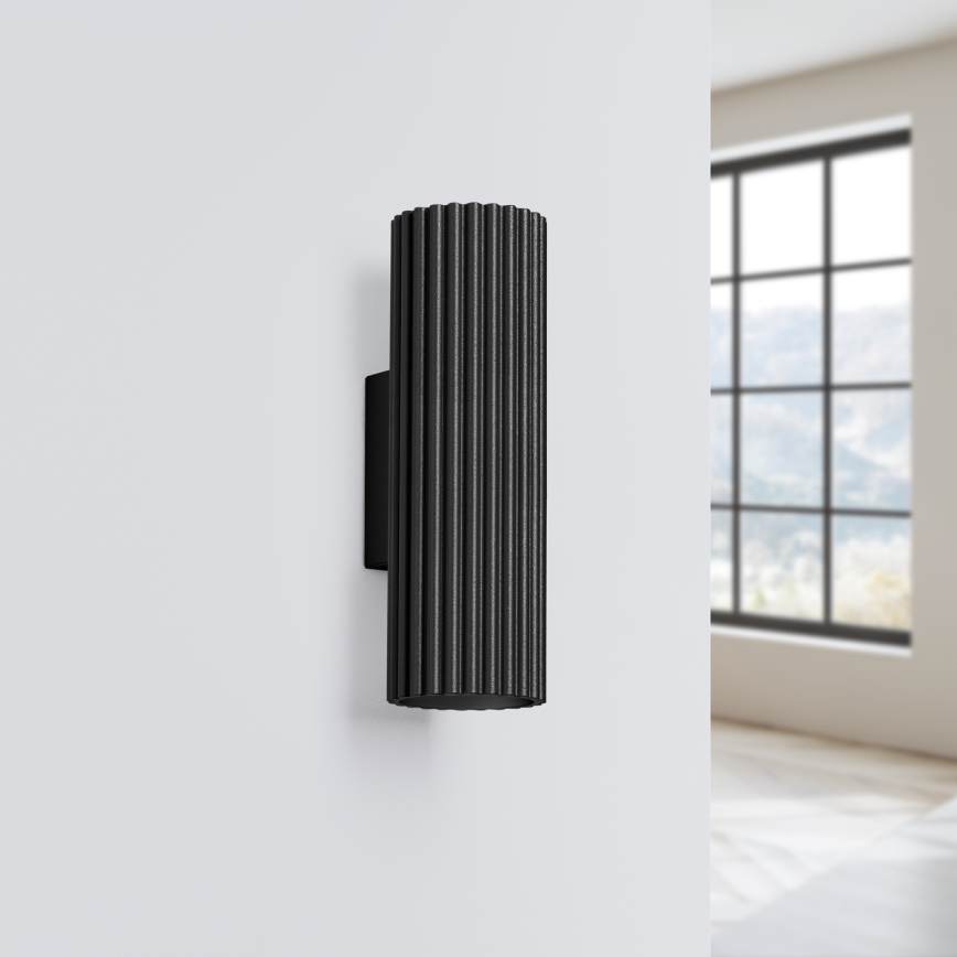 Iluminação de parede KARBON 2xGU10/10W/230V preto
