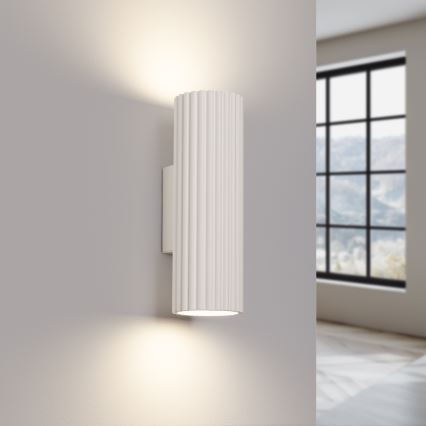 Iluminação de parede KARBON 2xGU10/10W/230V creme
