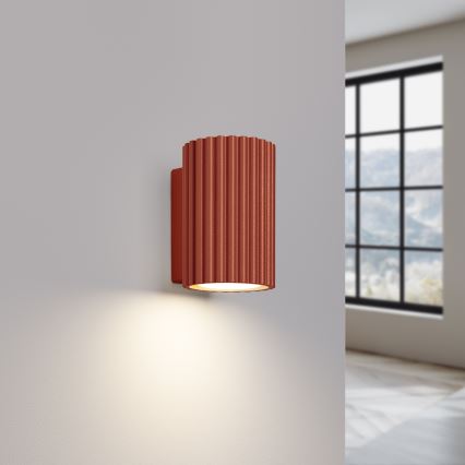 Iluminação de parede KARBON 1xGU10/10W/230V vermelho