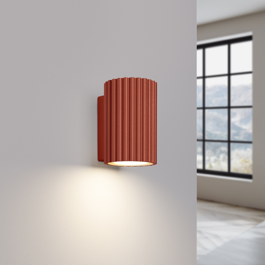 Iluminação de parede KARBON 1xGU10/10W/230V vermelho