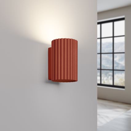 Iluminação de parede KARBON 1xGU10/10W/230V vermelho