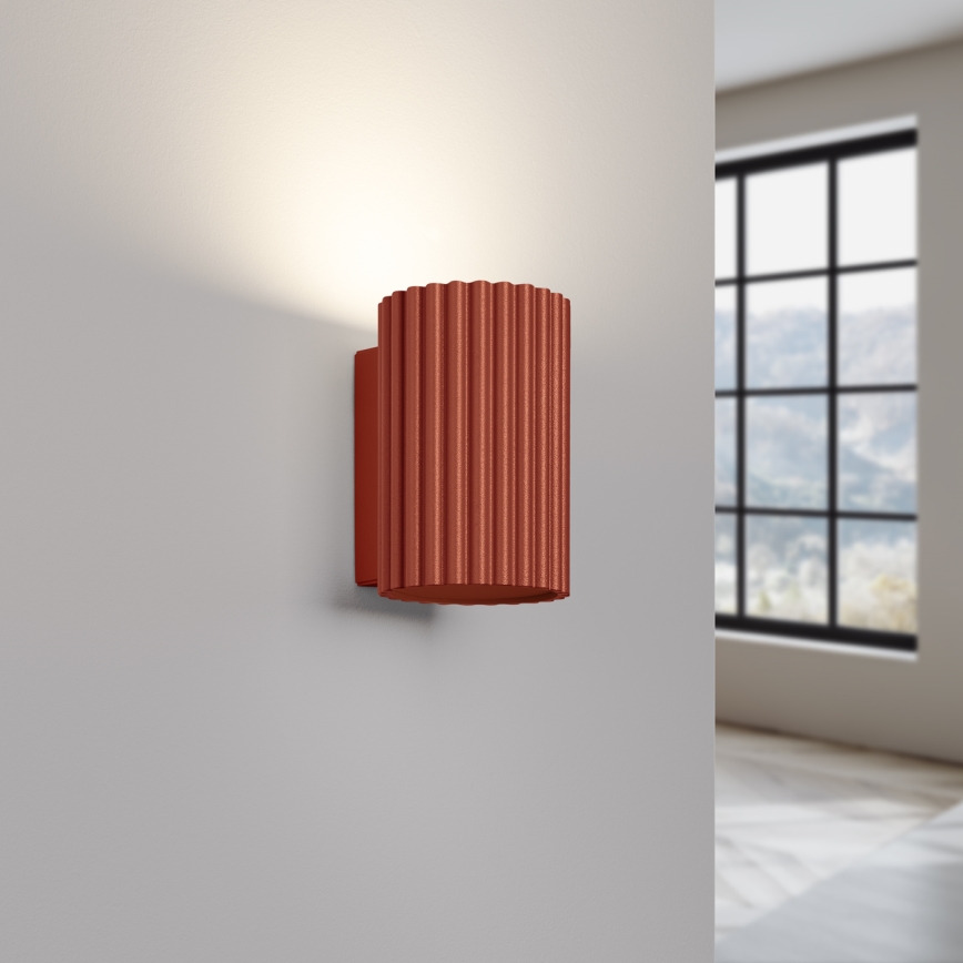 Iluminação de parede KARBON 1xGU10/10W/230V vermelho