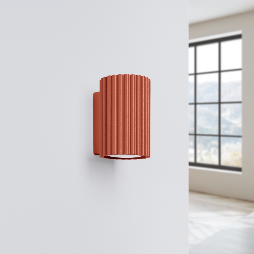 Iluminação de parede KARBON 1xGU10/10W/230V vermelho