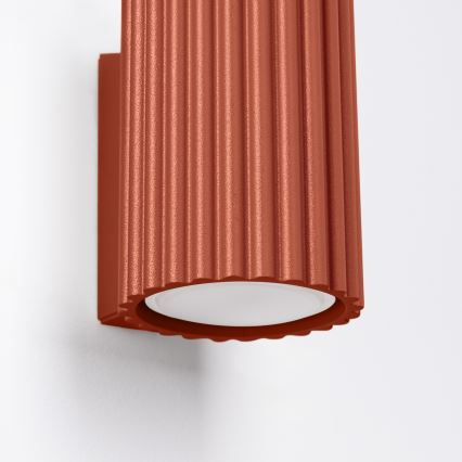 Iluminação de parede KARBON 1xGU10/10W/230V vermelho
