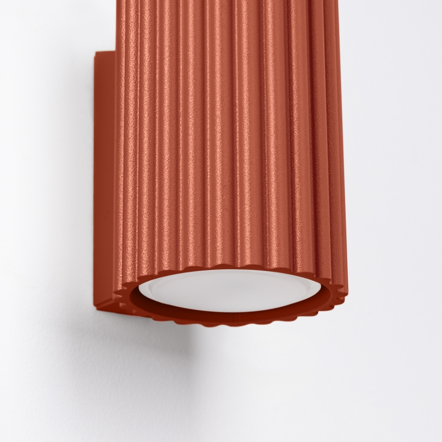 Iluminação de parede KARBON 1xGU10/10W/230V vermelho