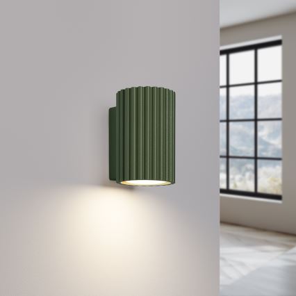 Iluminação de parede KARBON 1xGU10/10W/230V verde