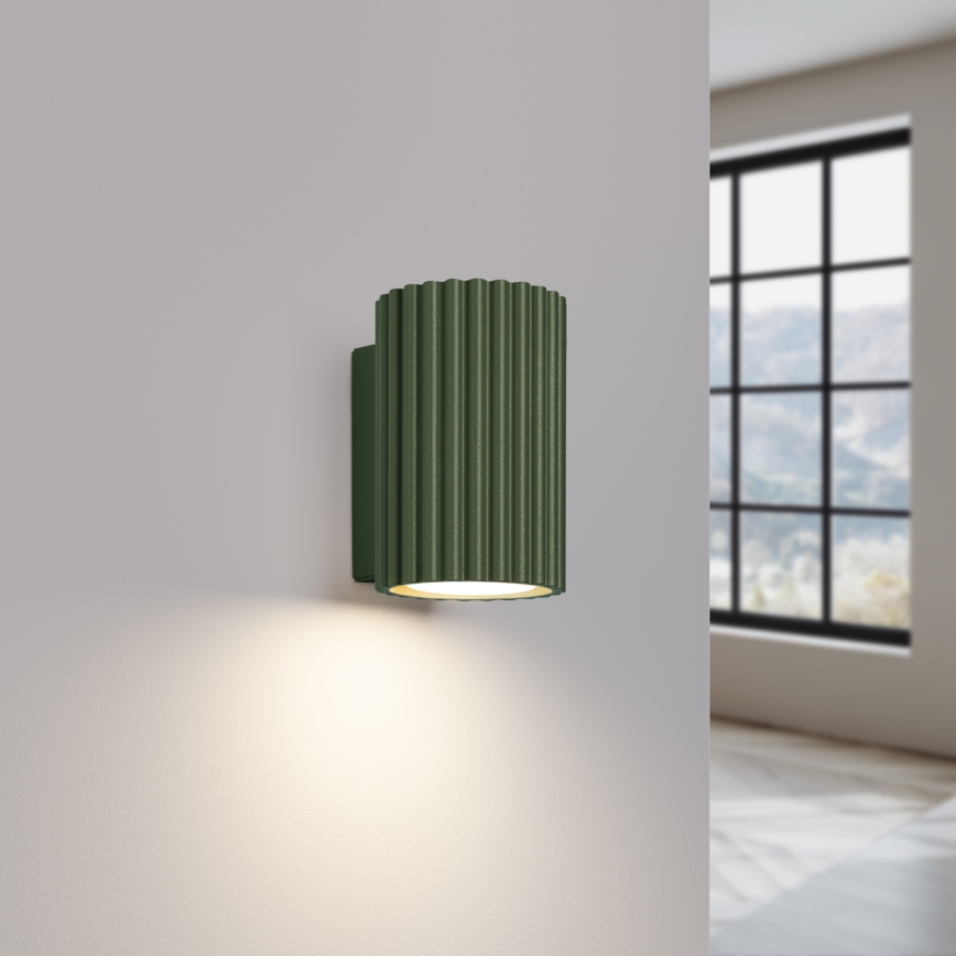 Iluminação de parede KARBON 1xGU10/10W/230V verde