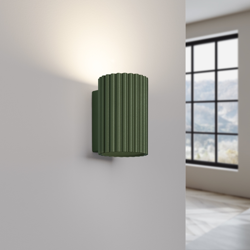 Iluminação de parede KARBON 1xGU10/10W/230V verde