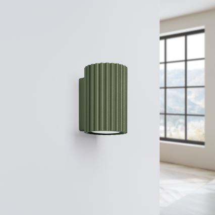 Iluminação de parede KARBON 1xGU10/10W/230V verde