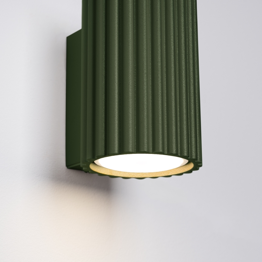 Iluminação de parede KARBON 1xGU10/10W/230V verde