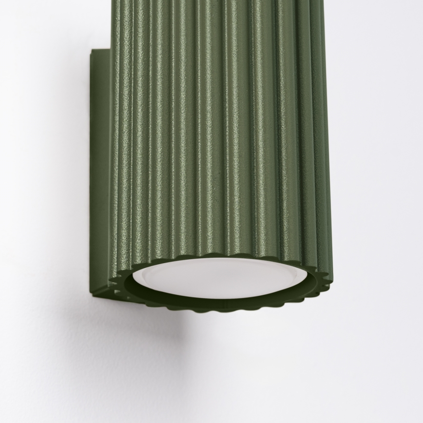 Iluminação de parede KARBON 1xGU10/10W/230V verde