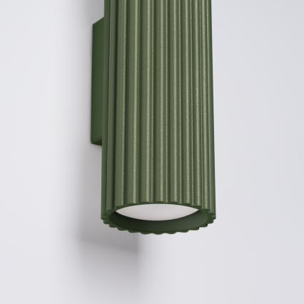 Iluminação de parede KARBON 2xGU10/10W/230V verde