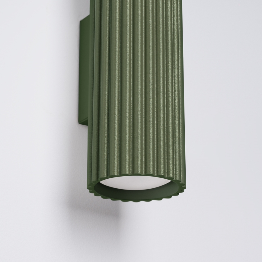 Iluminação de parede KARBON 2xGU10/10W/230V verde
