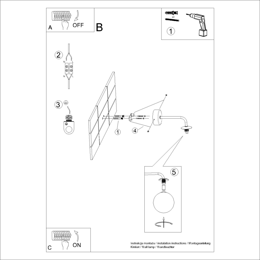 Candeeiro de parede ASTRAL 1xG9/8W/230V branco