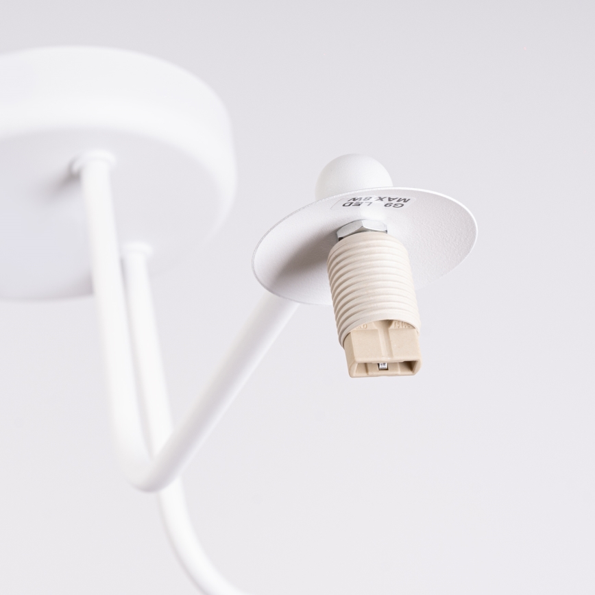 Candeeiro suspenso ASTRAL 3xG9/8W/230V branco