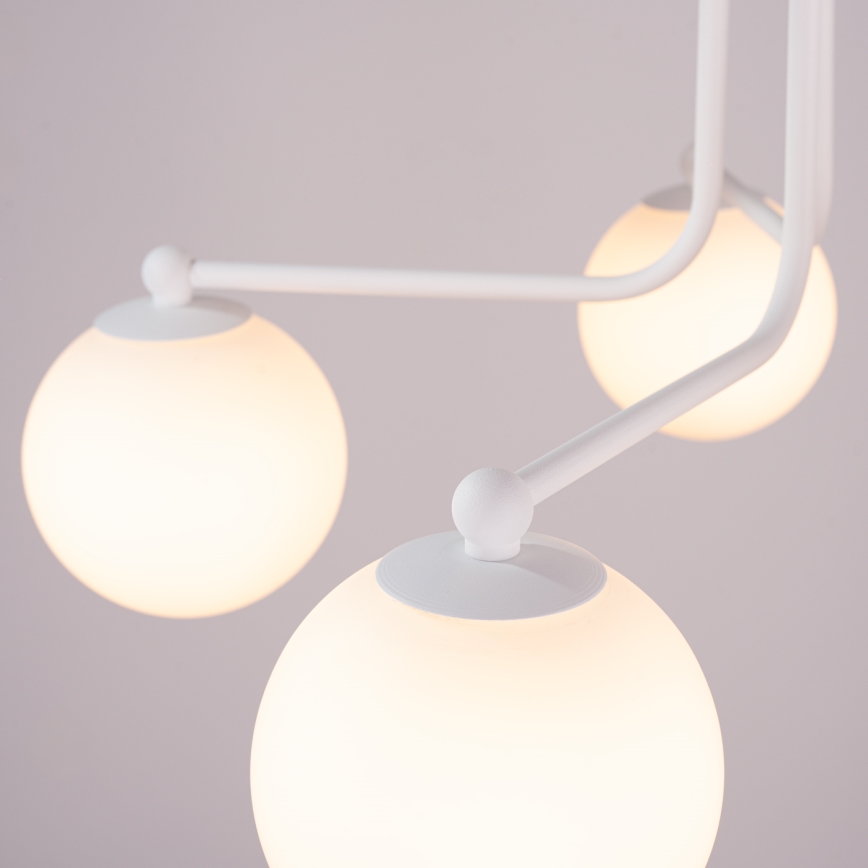Candeeiro suspenso ASTRAL 5xG9/8W/230V branco