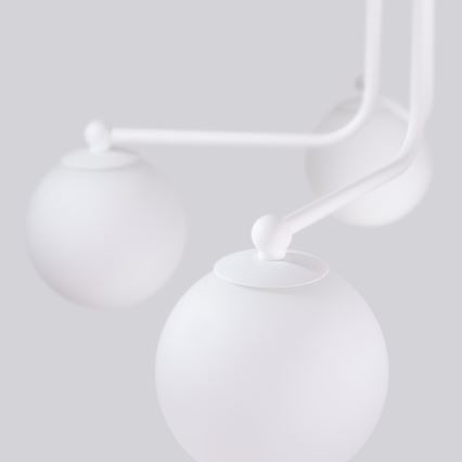 Candeeiro suspenso ASTRAL 5xG9/8W/230V branco