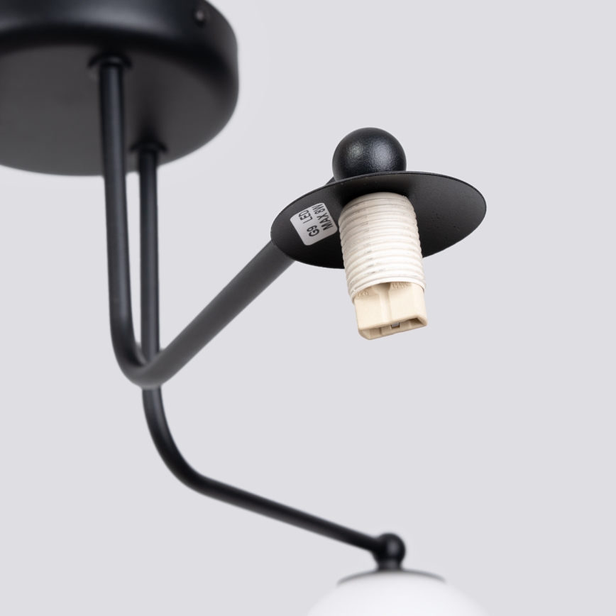 Candeeiro suspenso ASTRAL 3xG9/8W/230V preto