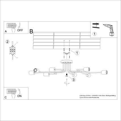 Candeeiro integrado TIMBO 8xE27/15W/230V branco/bege/faia