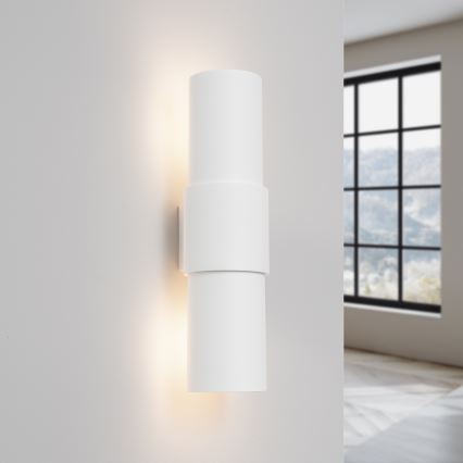 Iluminação de parede FLASH 2xE27/15W/230V branco