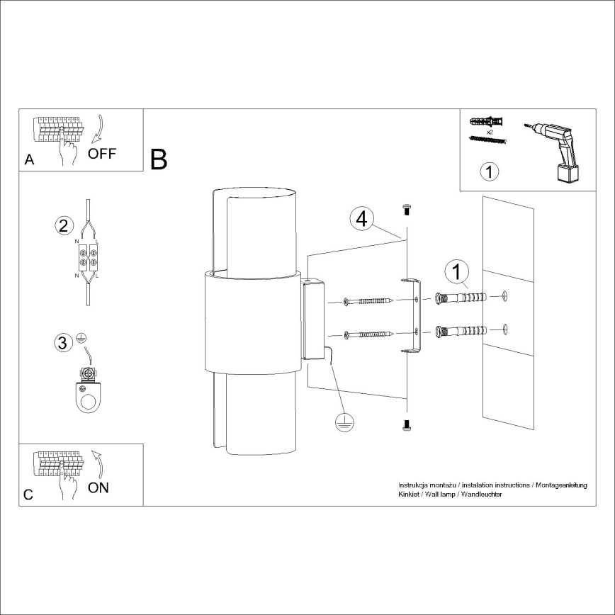 Iluminação de parede FLASH 2xE27/15W/230V branco