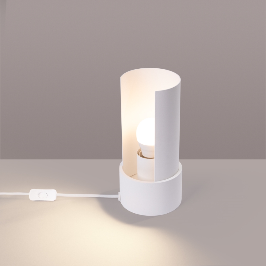Candeeiro de mesa FLASH 1xE27/15W/230V branco