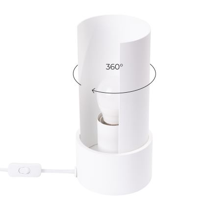 Candeeiro de mesa FLASH 1xE27/15W/230V branco