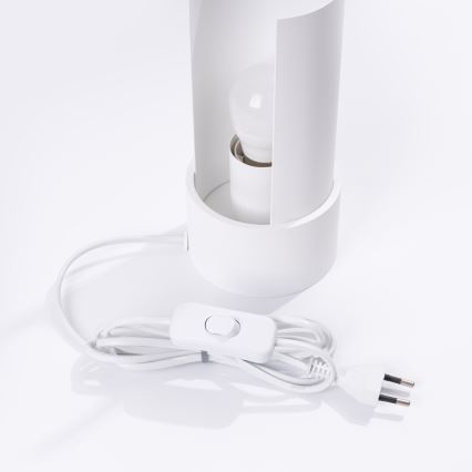 Candeeiro de mesa FLASH 1xE27/15W/230V branco