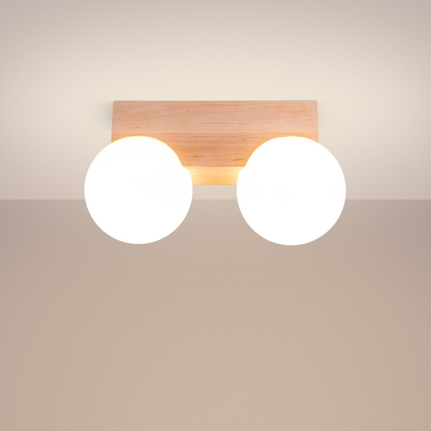 Iluminação de teto BULBO 2xG9/8W/230V faia/branco