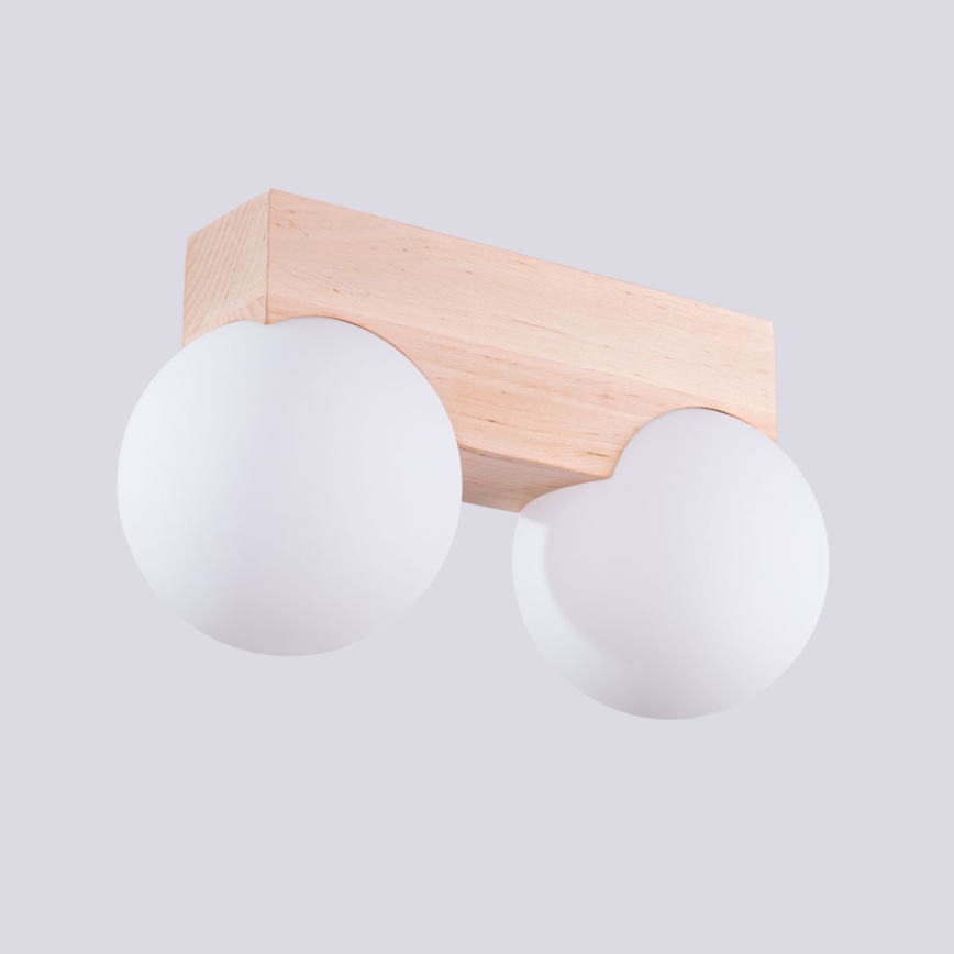 Iluminação de teto BULBO 2xG9/8W/230V faia/branco