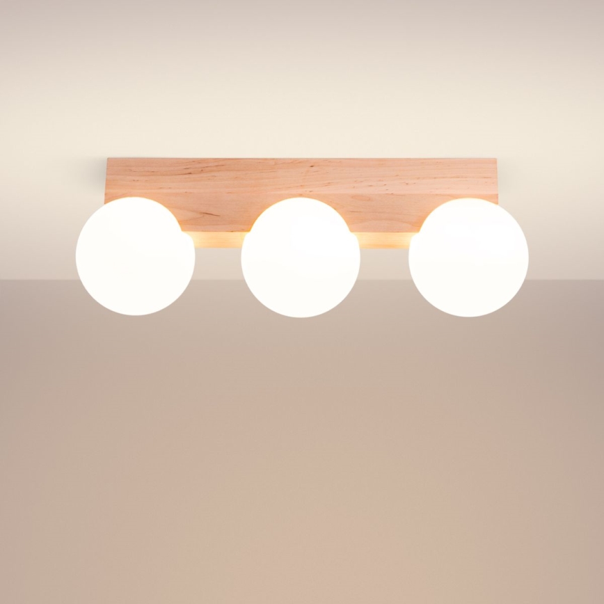 Iluminação de teto BULBO 3xG9/8W/230V faia/branco