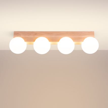 Iluminação de teto BULBO 4xG9/8W/230V faia/branco