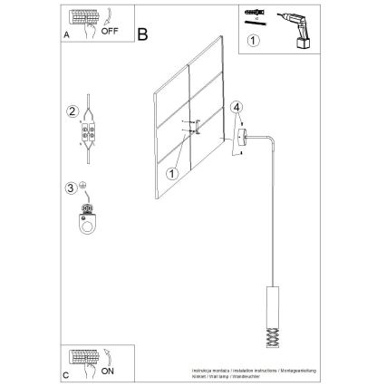 Candeeiro de parede LAMI 1xGU10/10W/230V branco