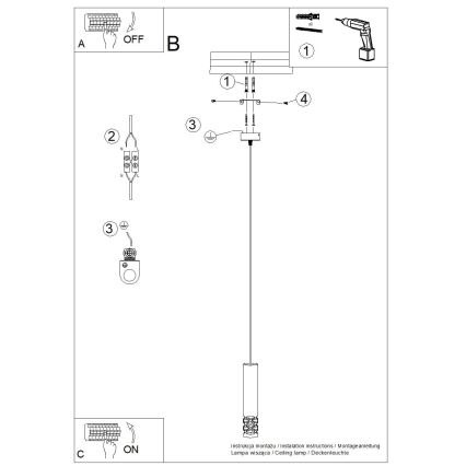 Candeeiro suspenso LIRO 1xGU10/10W/230V branco