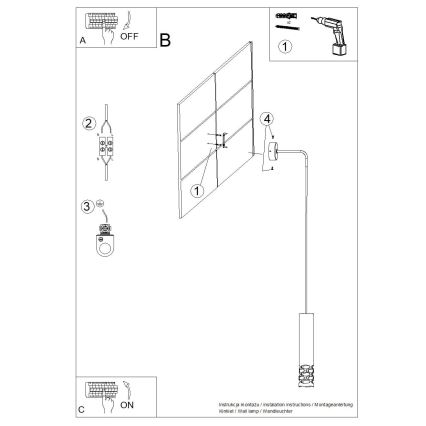 Candeeiro de parede LIRO 1xGU10/10W/230V branco