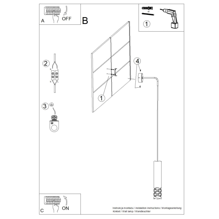 Candeeiro de parede LIRO 1xGU10/10W/230V branco