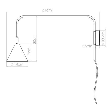 Candeeiro de parede NOX 1xE14/10W/230V branco