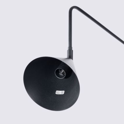 Candeeiro de parede NOX 1xE14/10W/230V preto