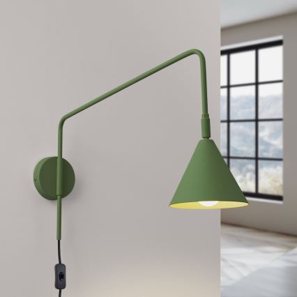 Candeeiro de parede NOX 1xE14/10W/230V verde