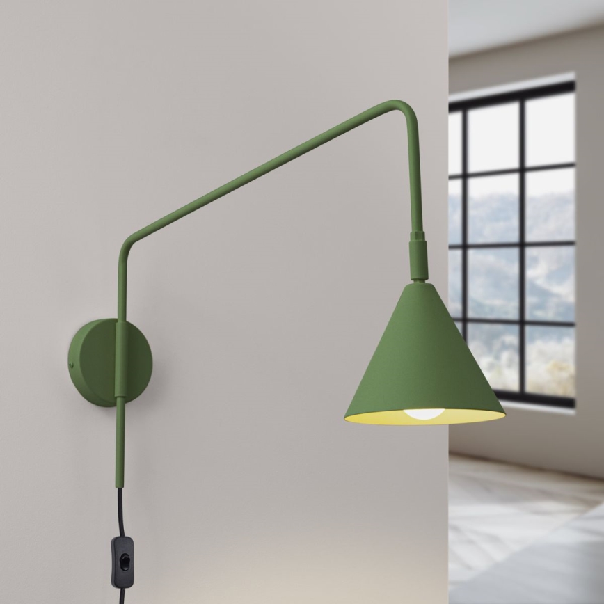 Candeeiro de parede NOX 1xE14/10W/230V verde