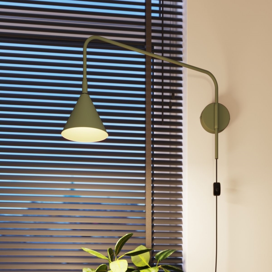 Candeeiro de parede NOX 1xE14/10W/230V verde