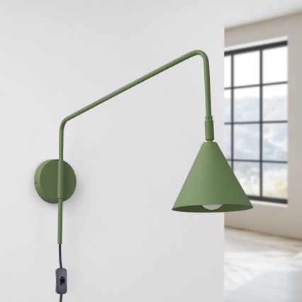 Candeeiro de parede NOX 1xE14/10W/230V verde
