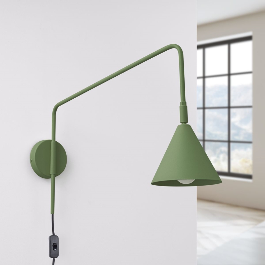 Candeeiro de parede NOX 1xE14/10W/230V verde