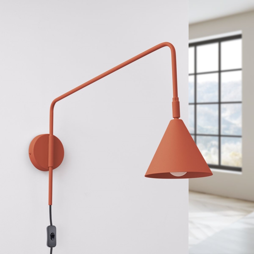 Candeeiro de parede NOX 1xE14/10W/230V laranja