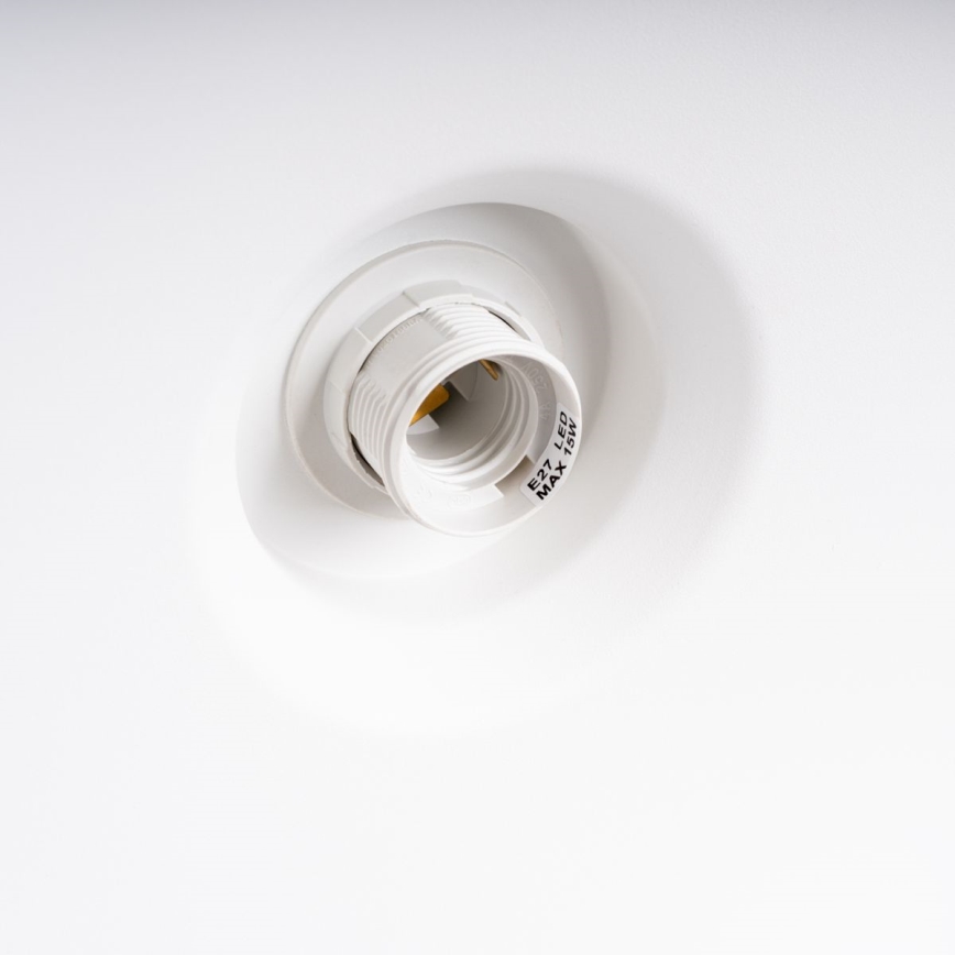 Candeeiro suspenso BILO 1xE27/15W/230V diâmetro 35 cm branco