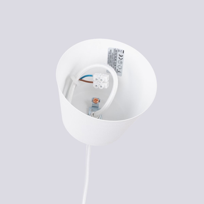 Candeeiro suspenso BILO 1xE27/15W/230V diâmetro 35 cm branco