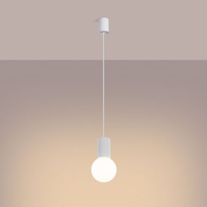 Candeeiro suspenso HALO 1xG9/8W/230V diâmetro 12 cm branco