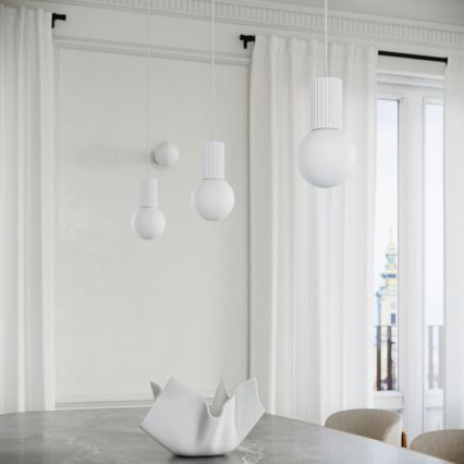 Candeeiro suspenso HALO 1xG9/8W/230V diâmetro 12 cm branco