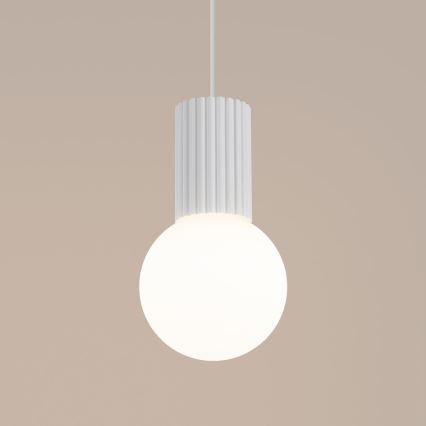 Candeeiro suspenso HALO 1xG9/8W/230V diâmetro 12 cm branco